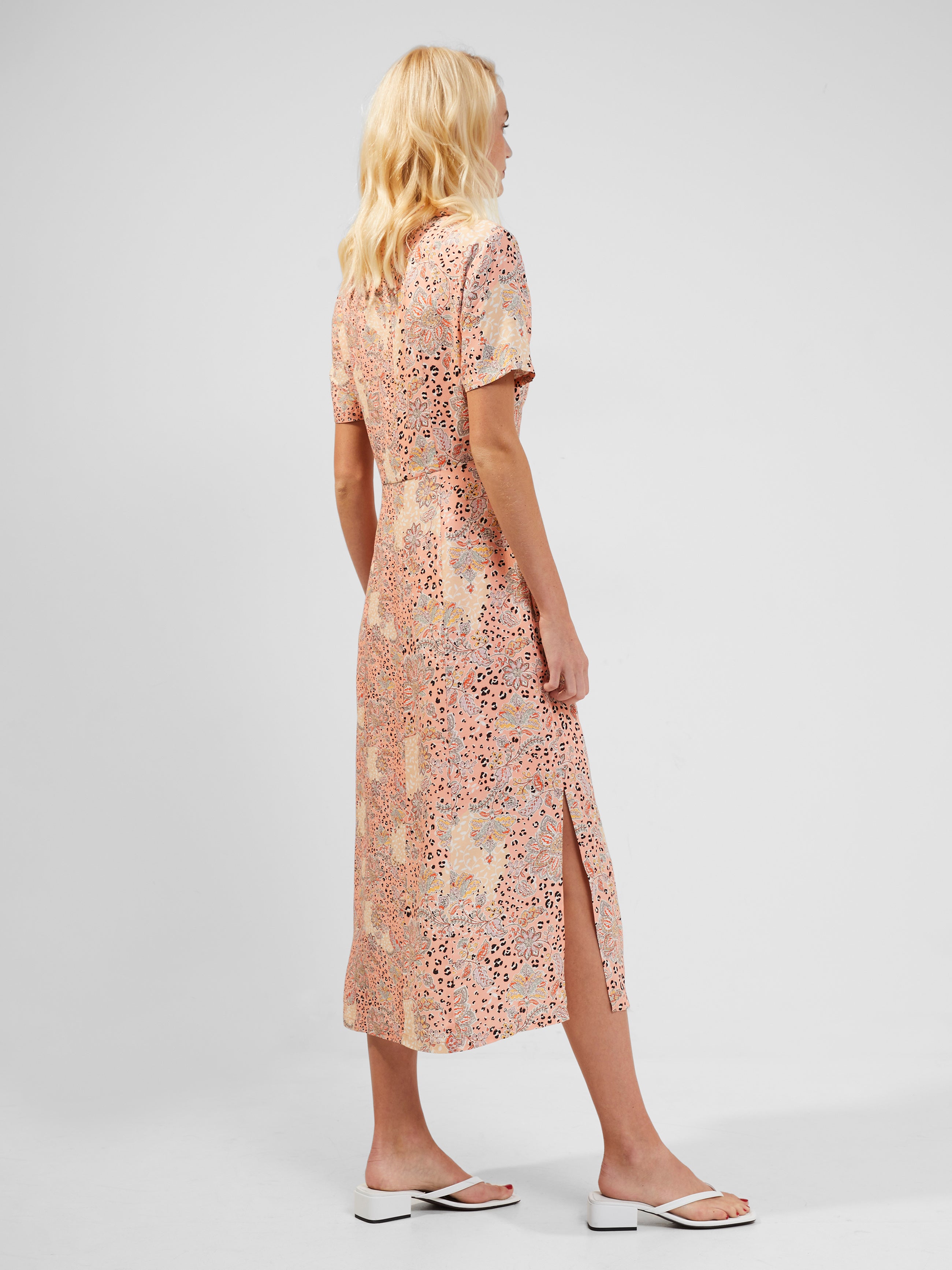 french connection peach dress