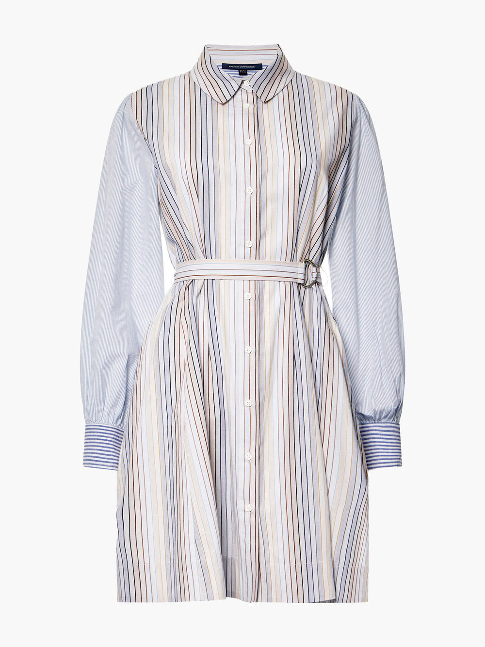 Eslem Mix Stripe Oxford Shirt Dress Stripe Multi | French Connection UK