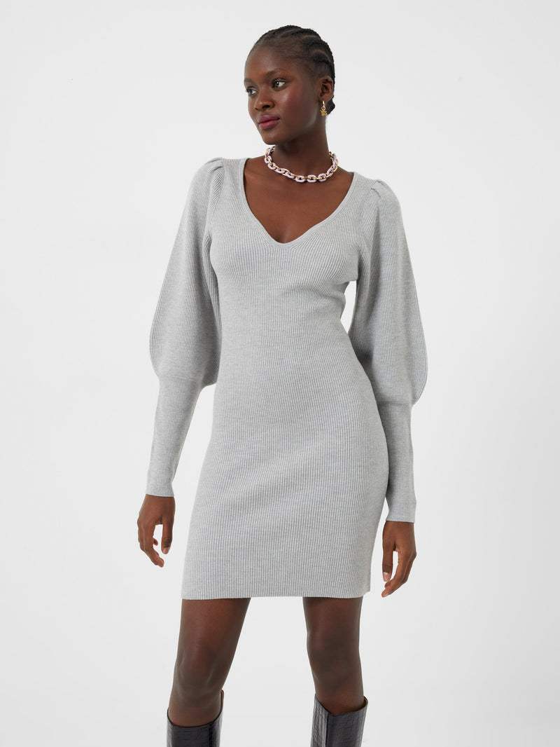 Balloon Sleeve Knit Dress