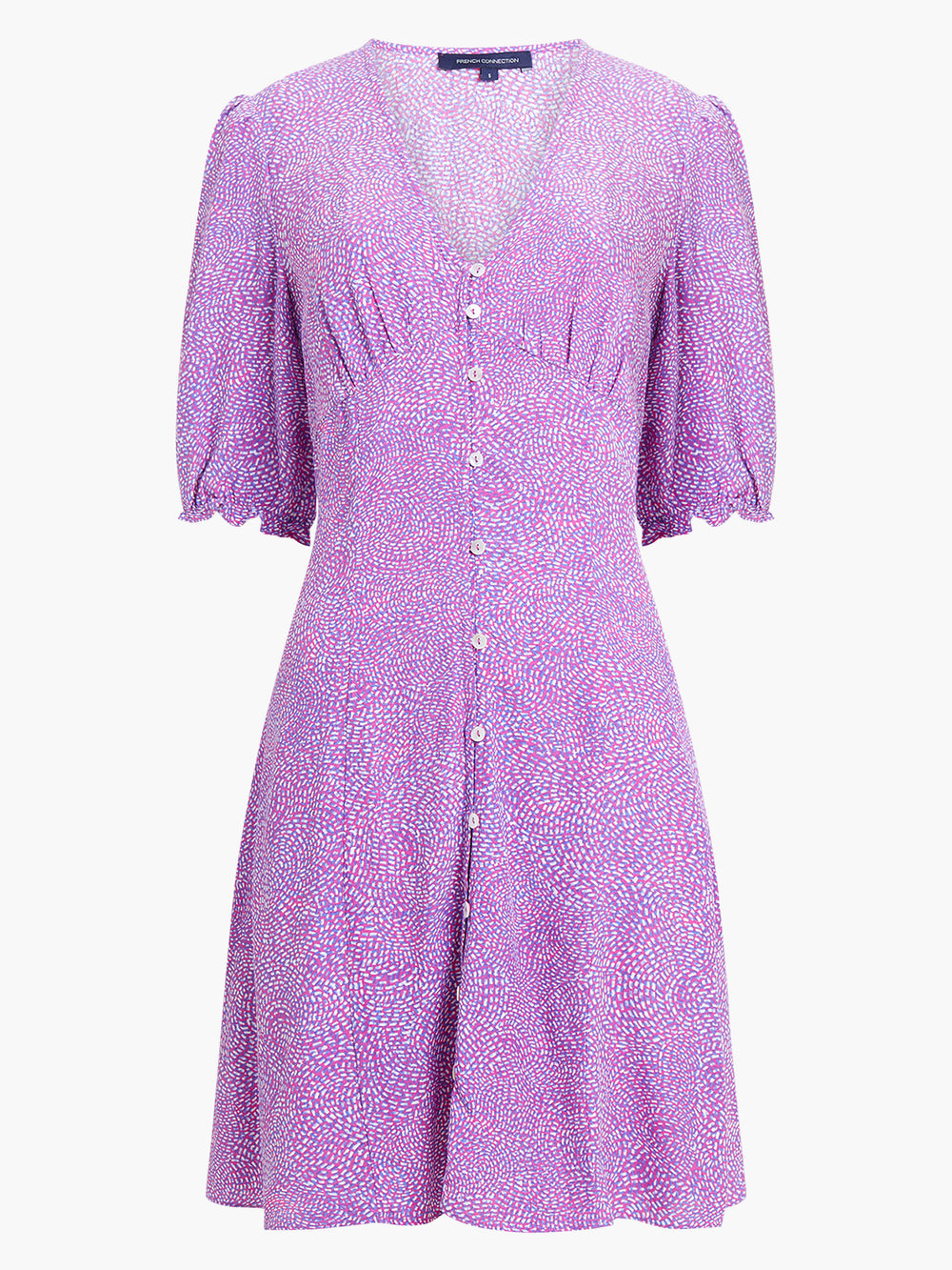 Bernice Eco Delphine Drape Mini Dress Wild Rosa French Connection UK