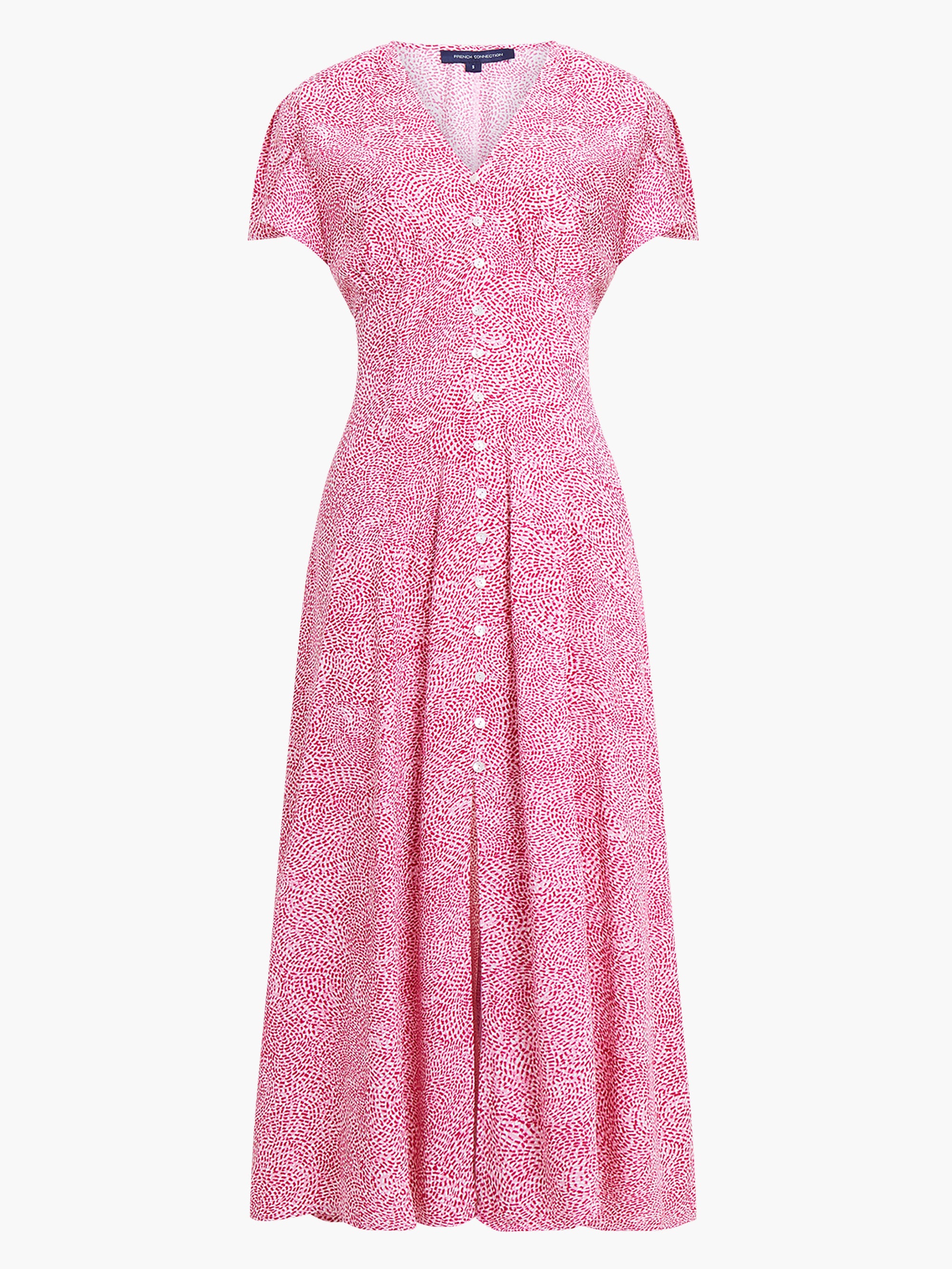 Bernice Eco Delphine V-Neck Midi Dress Sea Pink | French Connection UK