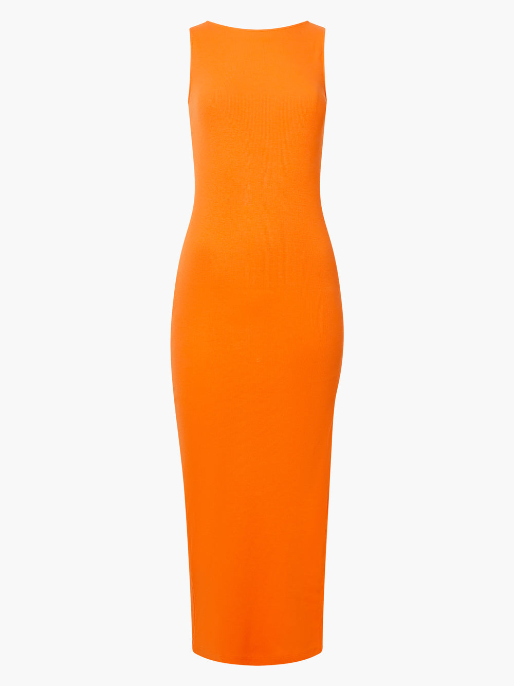 Rassia Cotton Slash Neck Dress Mandarin Orange | French Connection UK