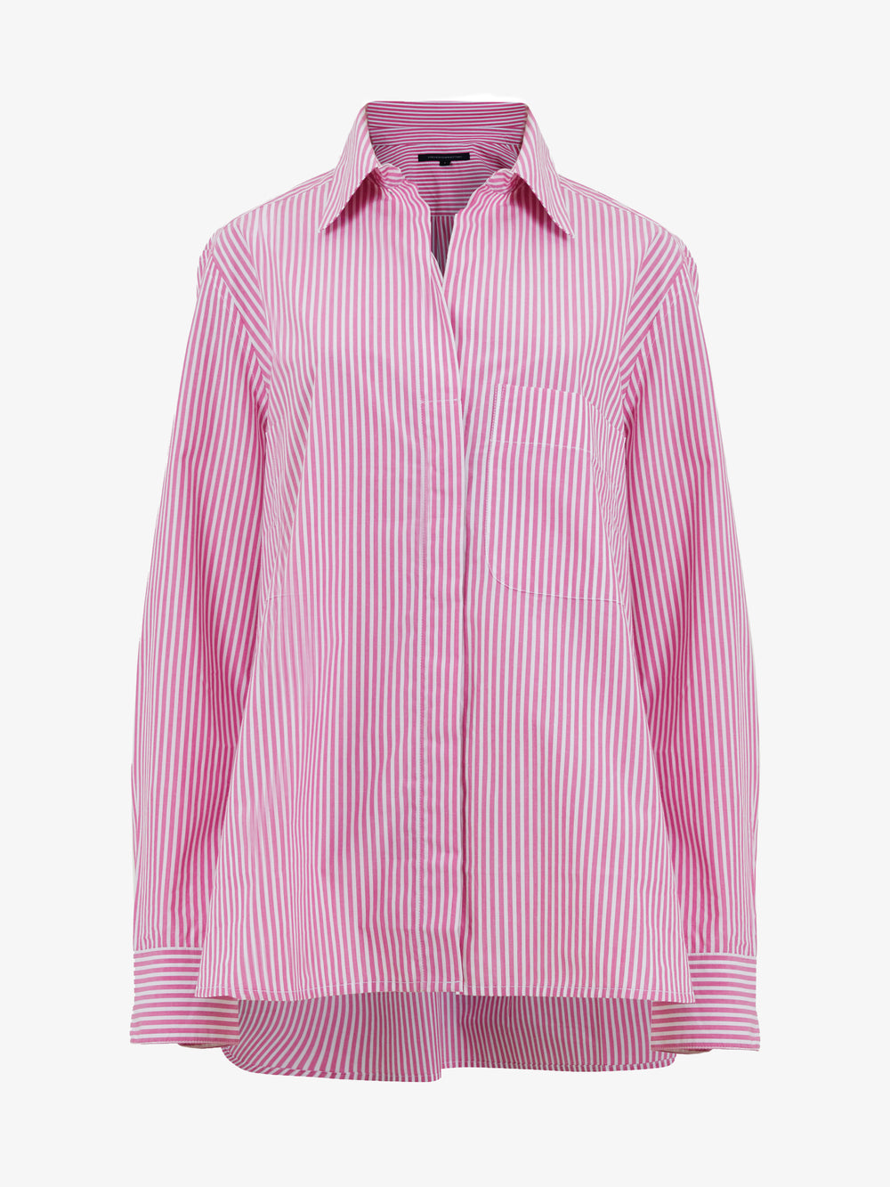 Rhodes Poplin Stripe Popover Shirt | French Connection UK
