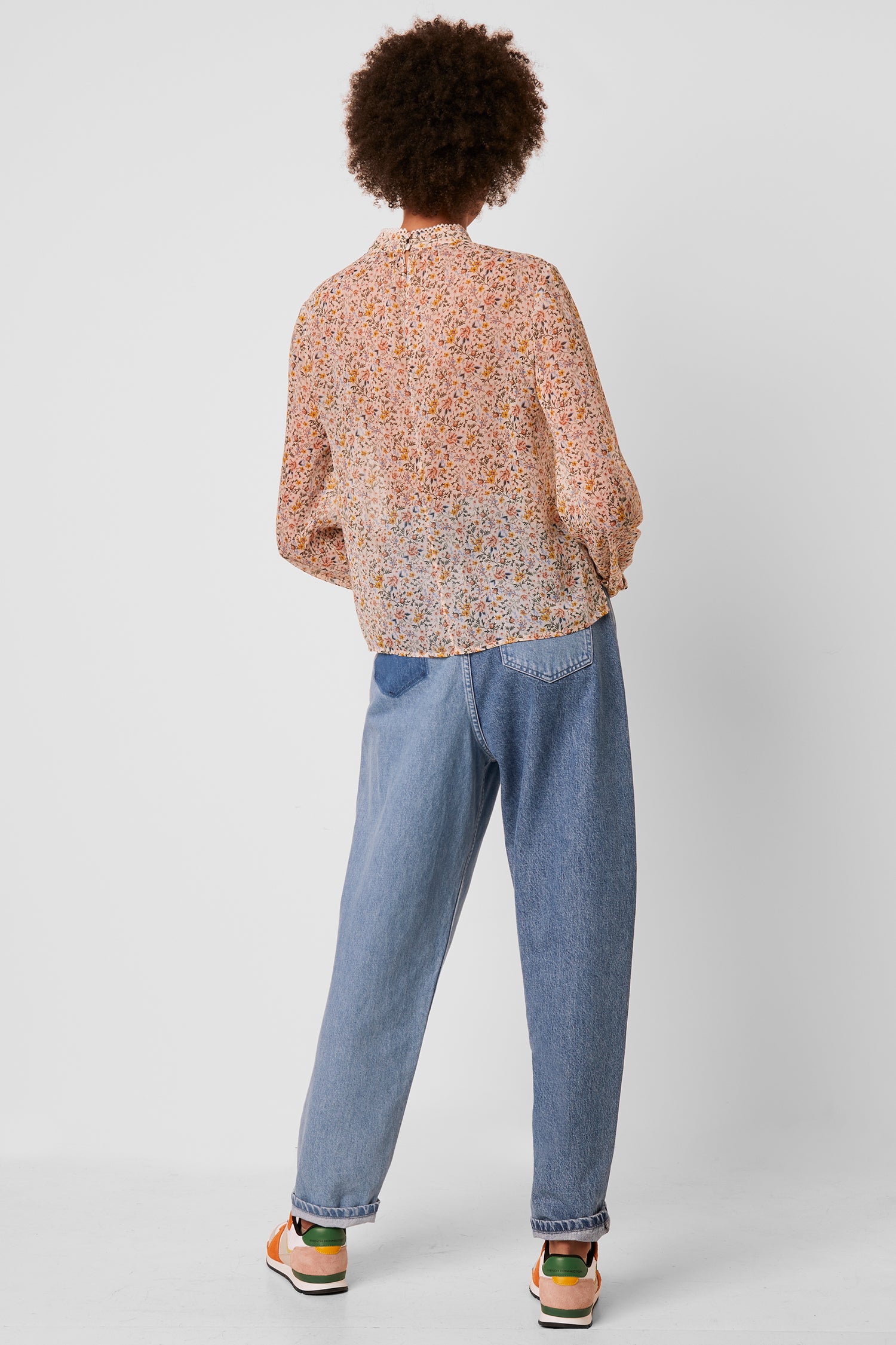 delmira sheer printed blouse cherry cream mousse multi