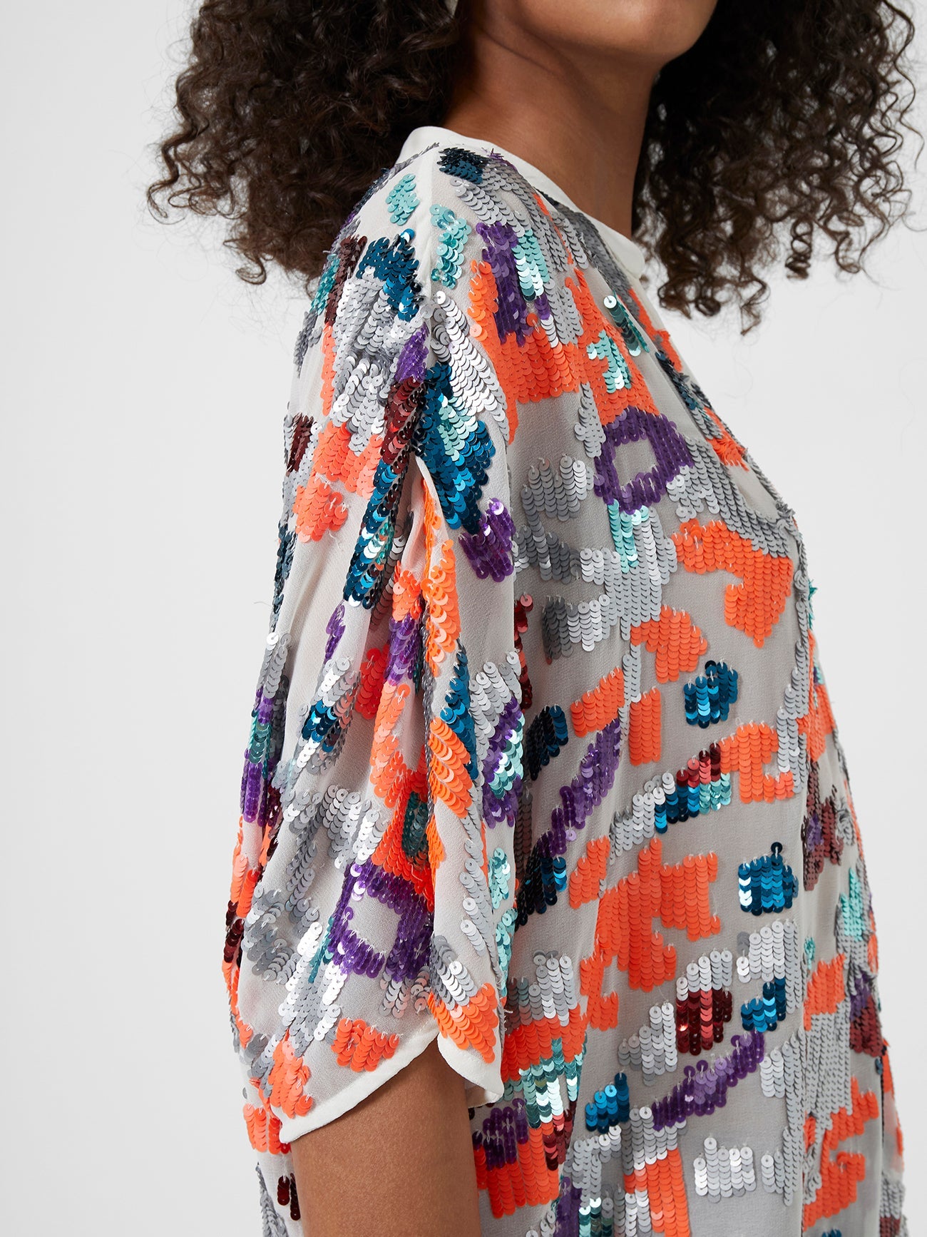 Flora Sequin V-Neck Blouse