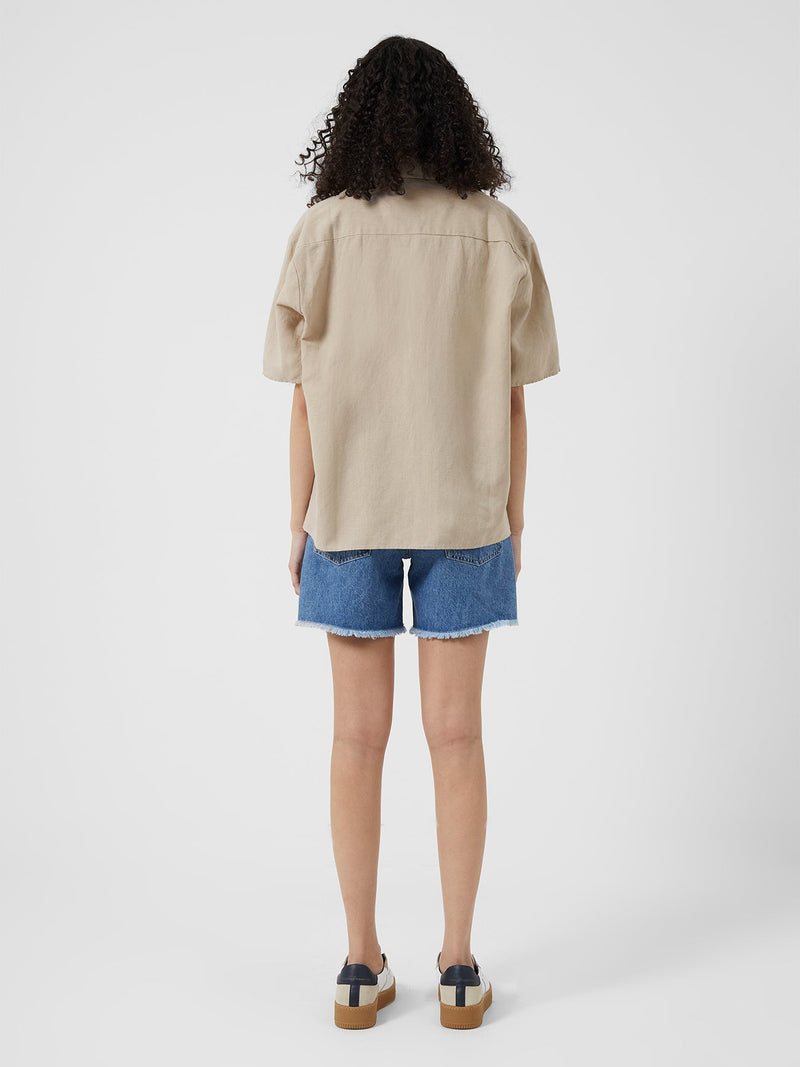 Ahia Cotton-Linen Shirt