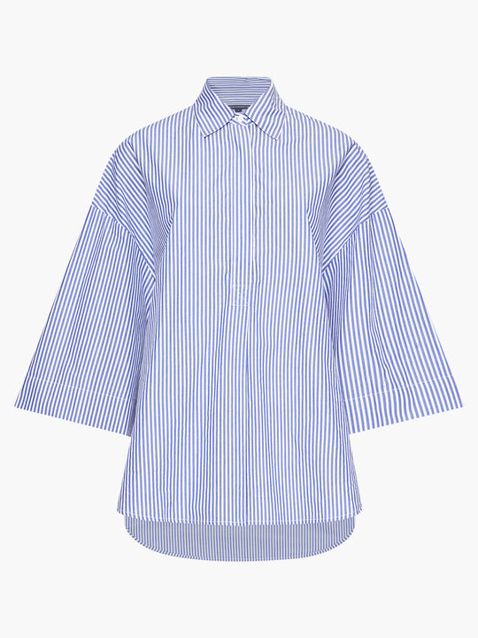 Rhodes Poplin Stripe Popover Shirt