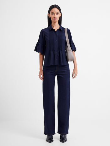 Crepe Light Pin-Tuck Shirt