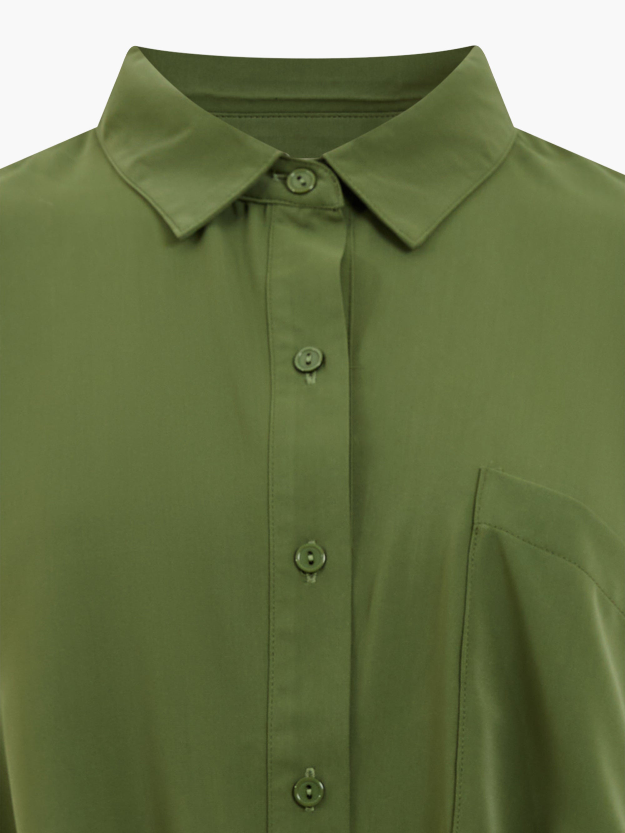 Roll Up Collar Plain Top