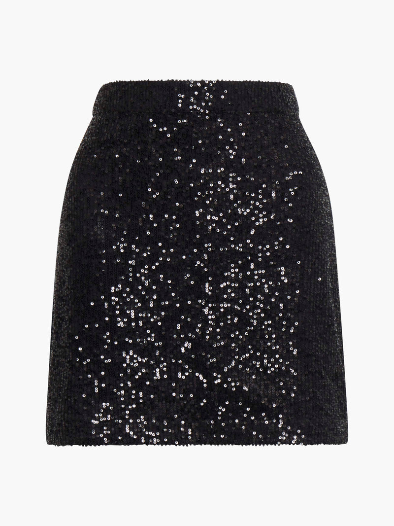 Eshka Sequin Mini Skirt Black French Connection UK