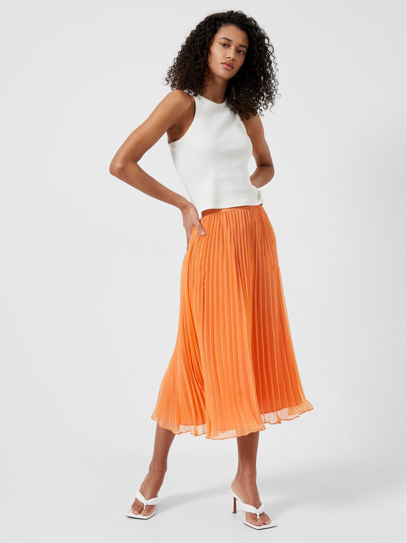 Pleated midi deals skirt zalando