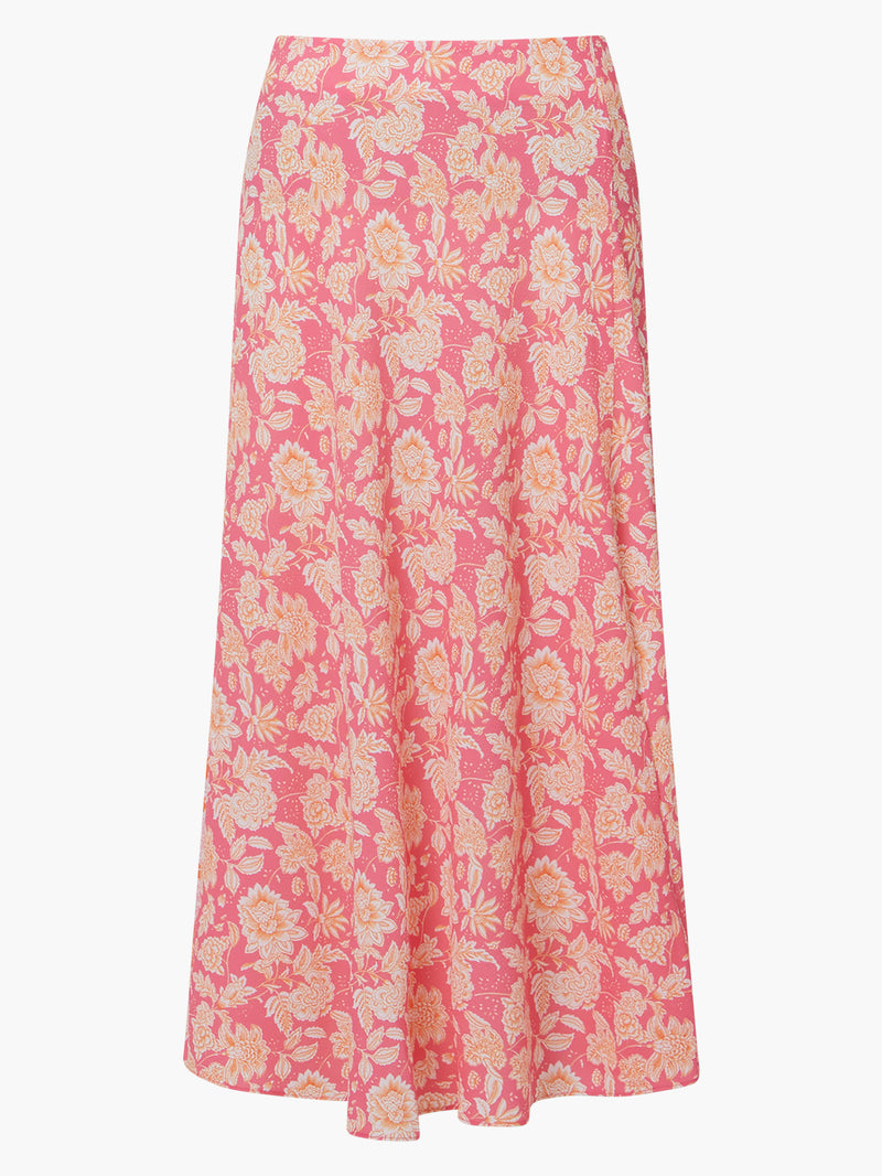 Cosette Verona Midi Slip Skirt Camellia Rose Mandarin Orange | French ...