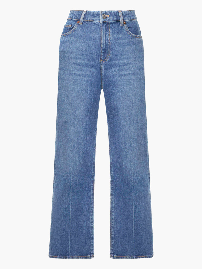 Kalypso Comfort Stretch Denim Kick Flare Jeans Mid Indigo French