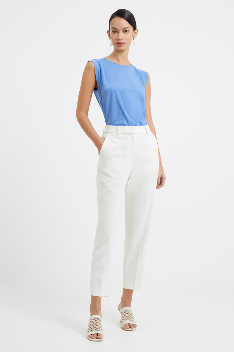 Womens white tapered sales trousers