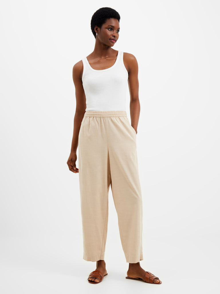 Alania Lyocell Blend Trousers Incense | French Connection UK