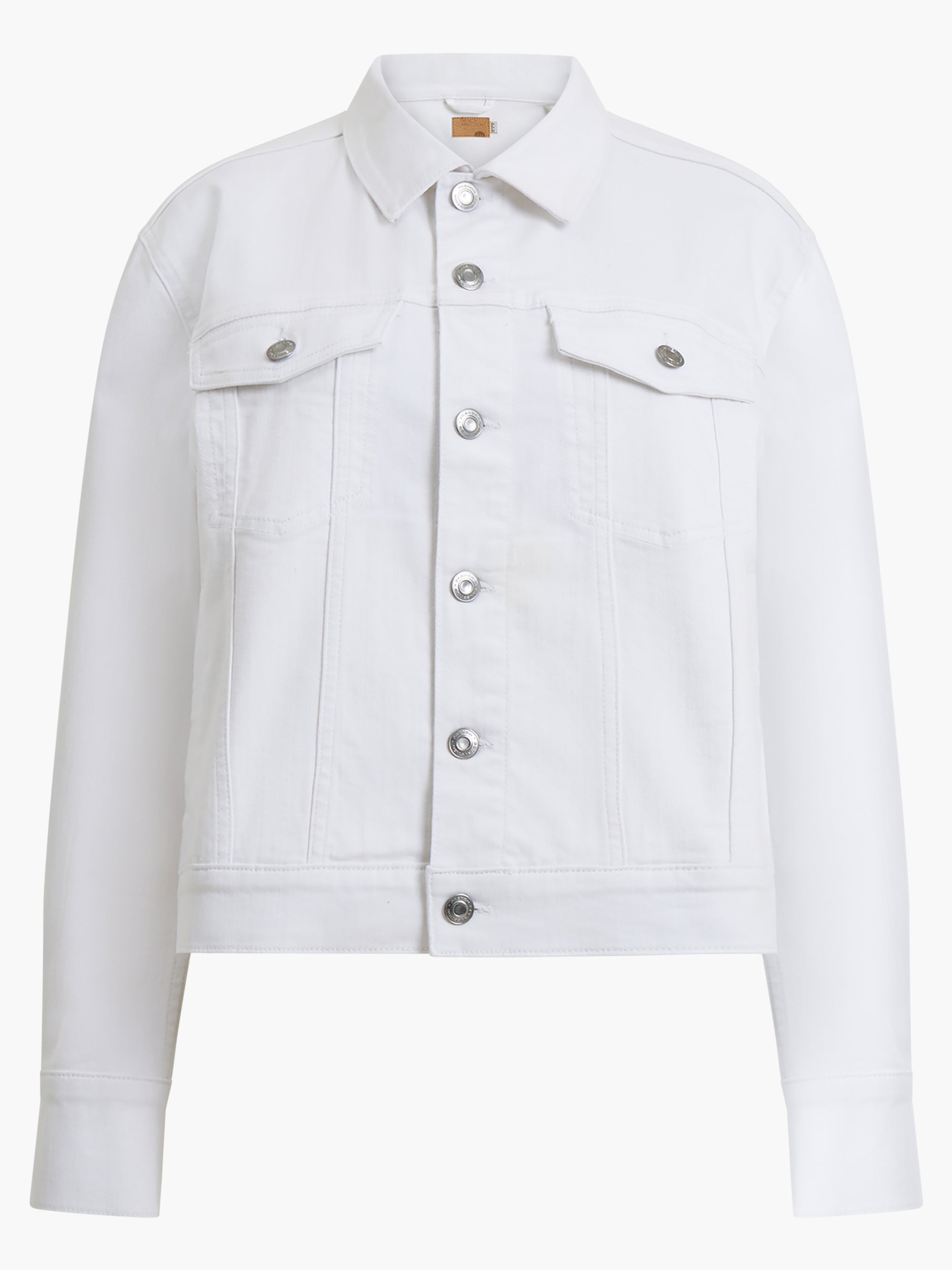 White Denim Stretch Trucker Jacket WHITE French Connection UK