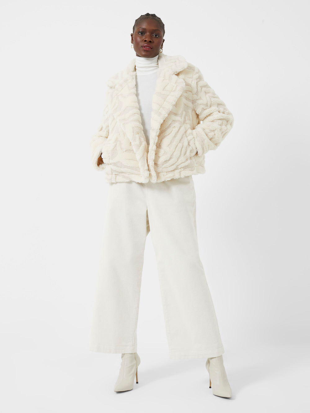 Borg faux top fur jacket