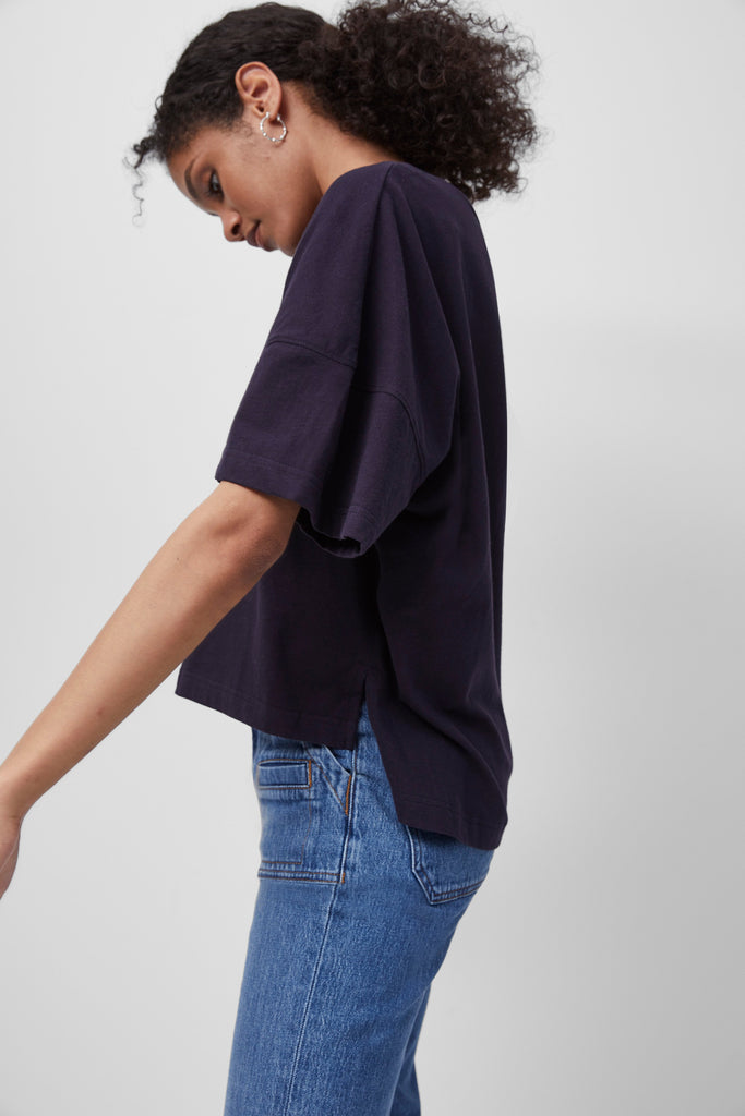 Tally Crew Neck Top Utility Blue | French Connection UK