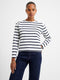 Rallie Stripe Slash Neck Top