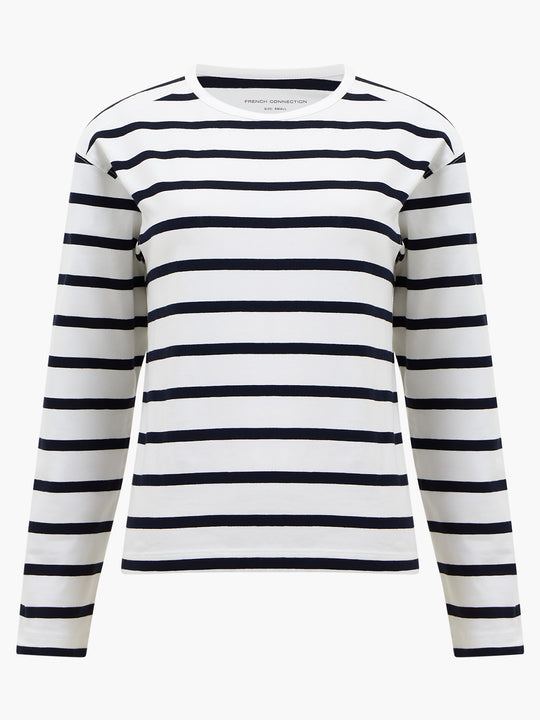 Rallie Stripe Slash Neck Top