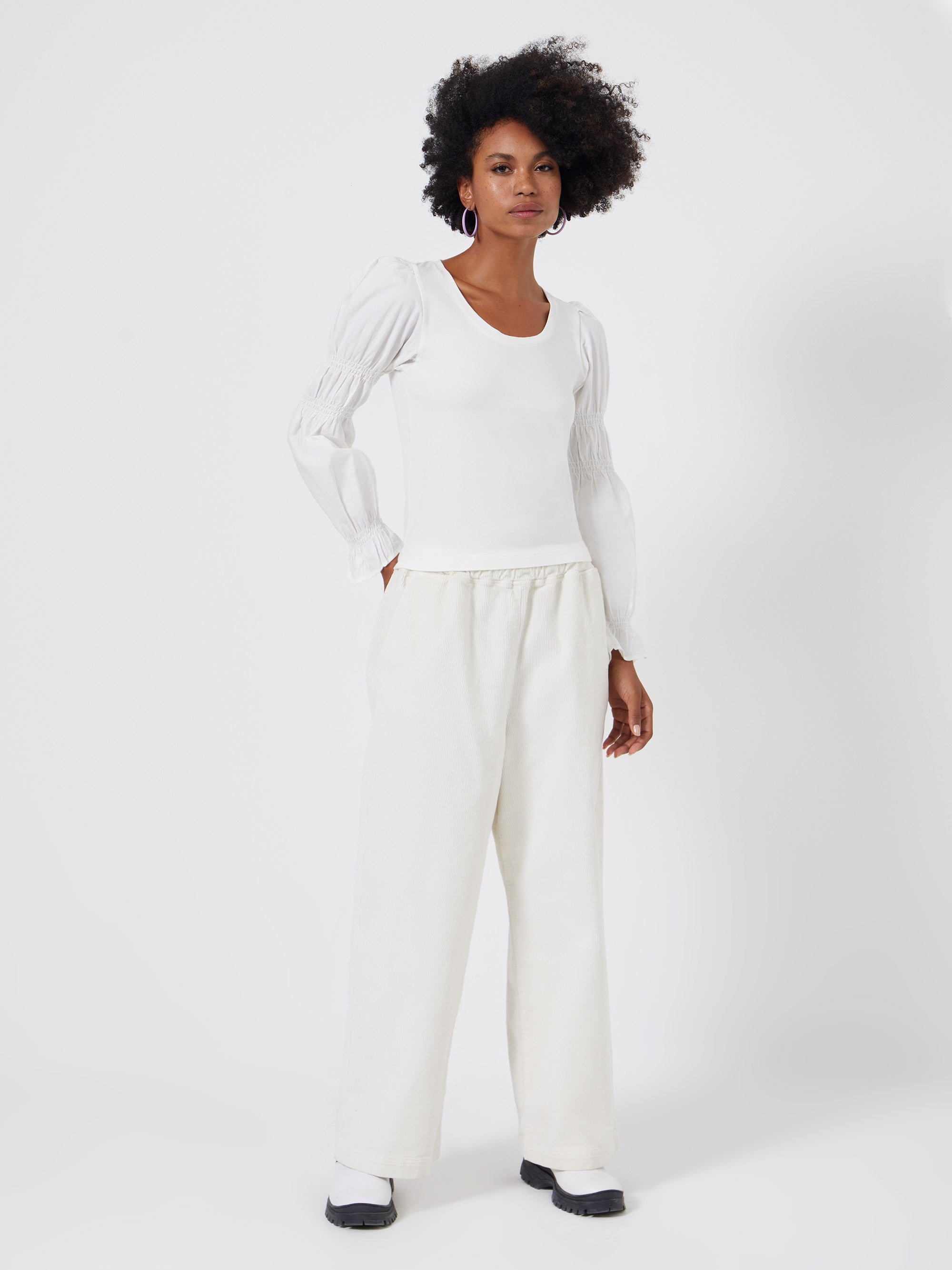 Tim Tim Solid Jersey Marie Sleeve Top