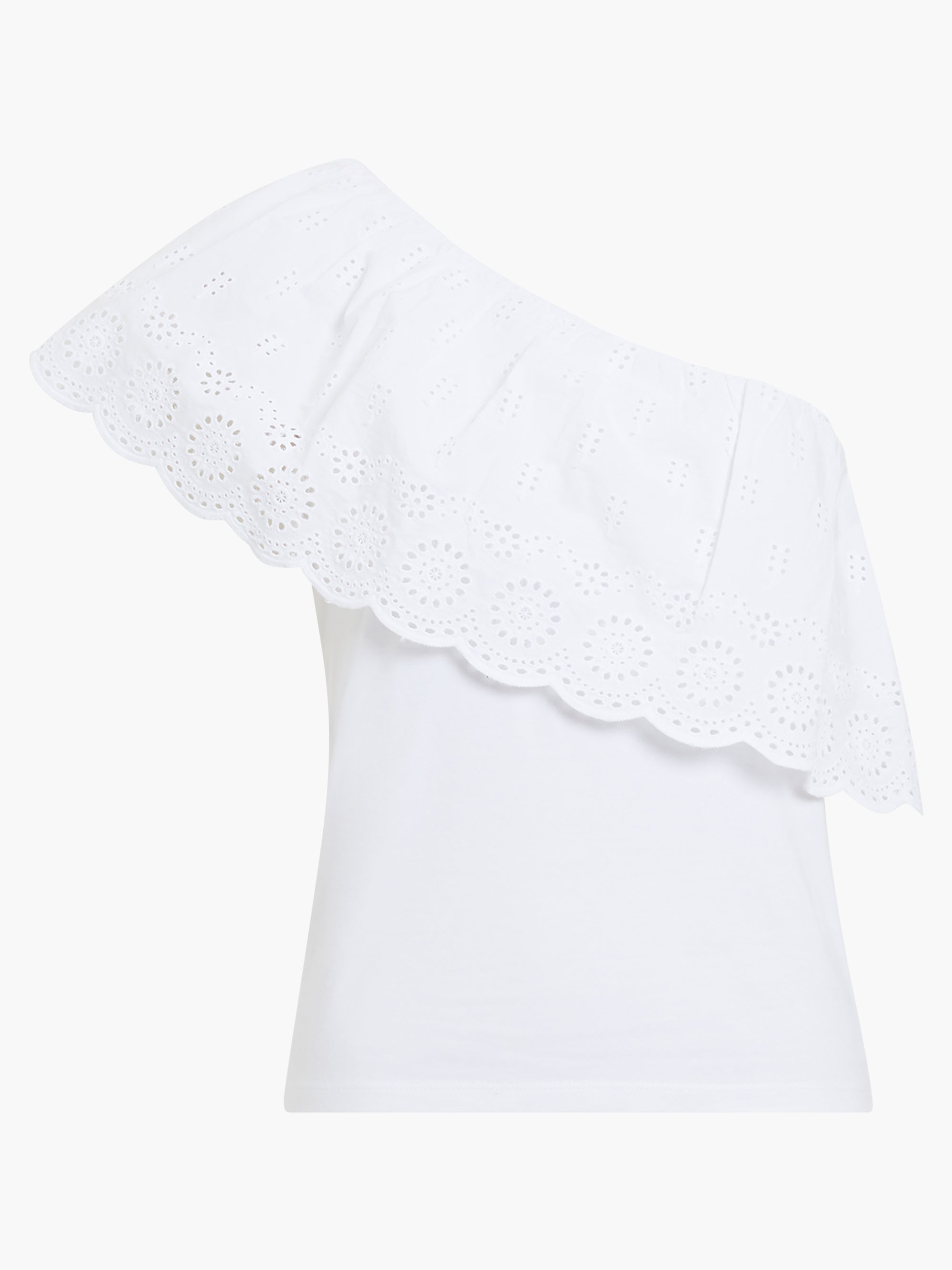 Rosana Broderie One Shoulder Top