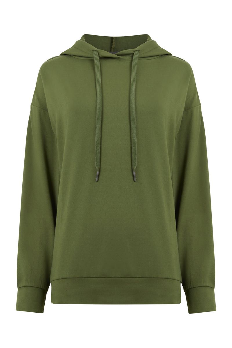 Overhead Formal Hooded Sweatshirt Olive Green French Connection UK