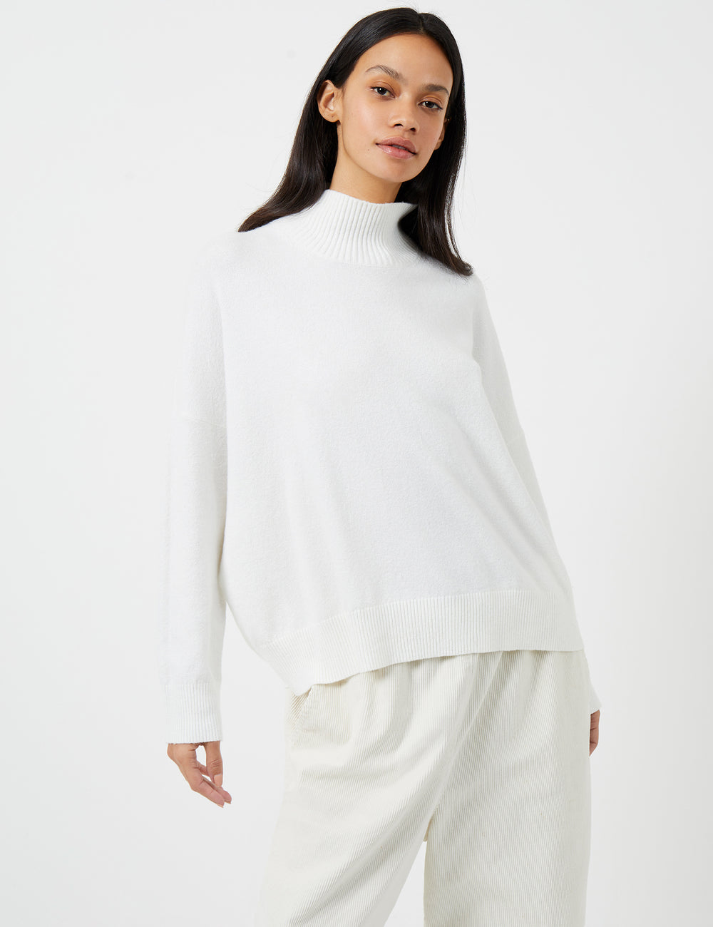 Jeanie Vhari Recycled Roll Neck Jumper Winter White | French Connection UK