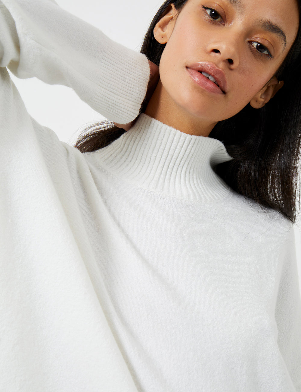Jeanie Vhari Recycled Roll Neck Jumper Winter White | French Connection UK