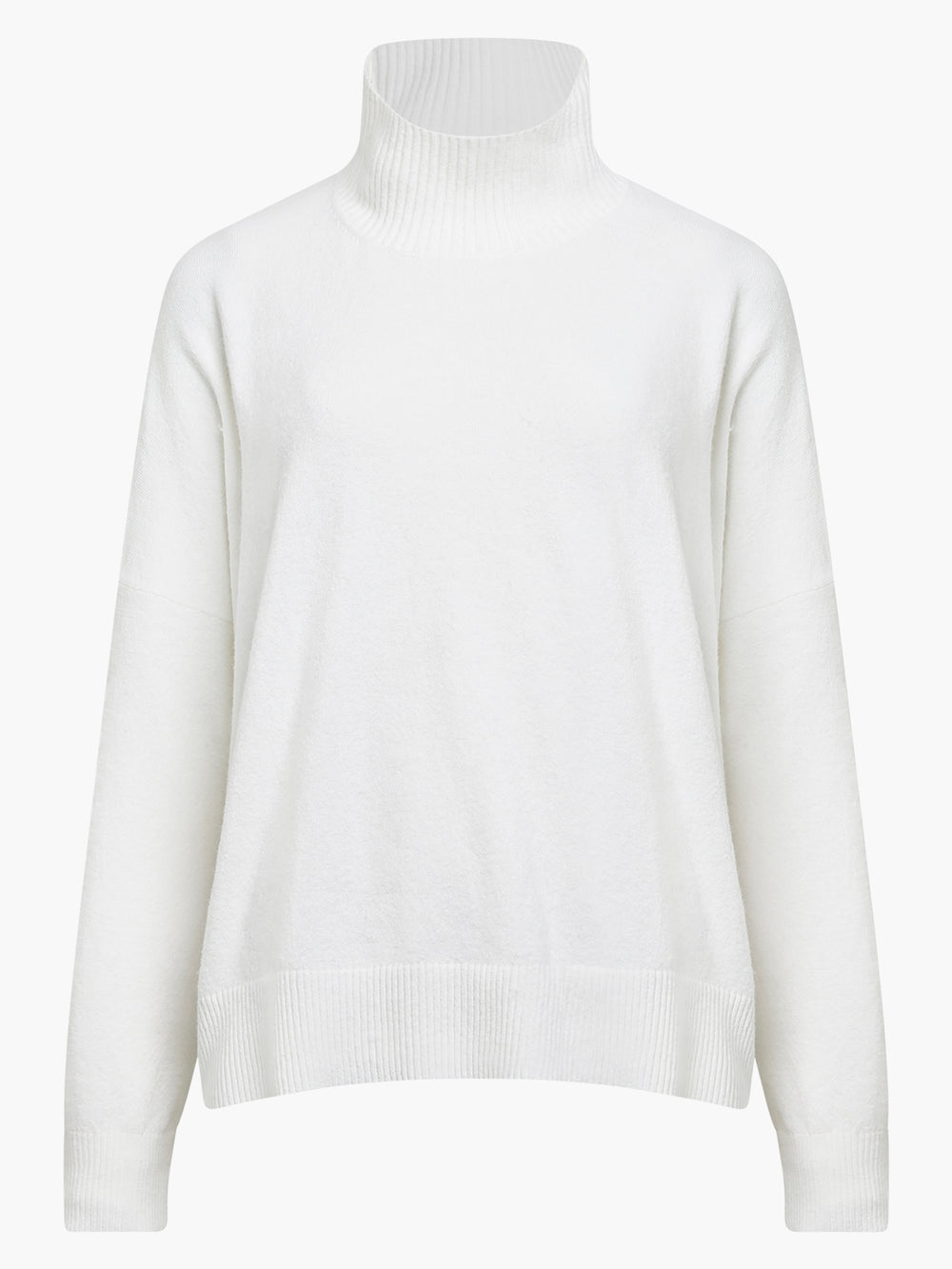 Ladies white roll neck jumper 2025