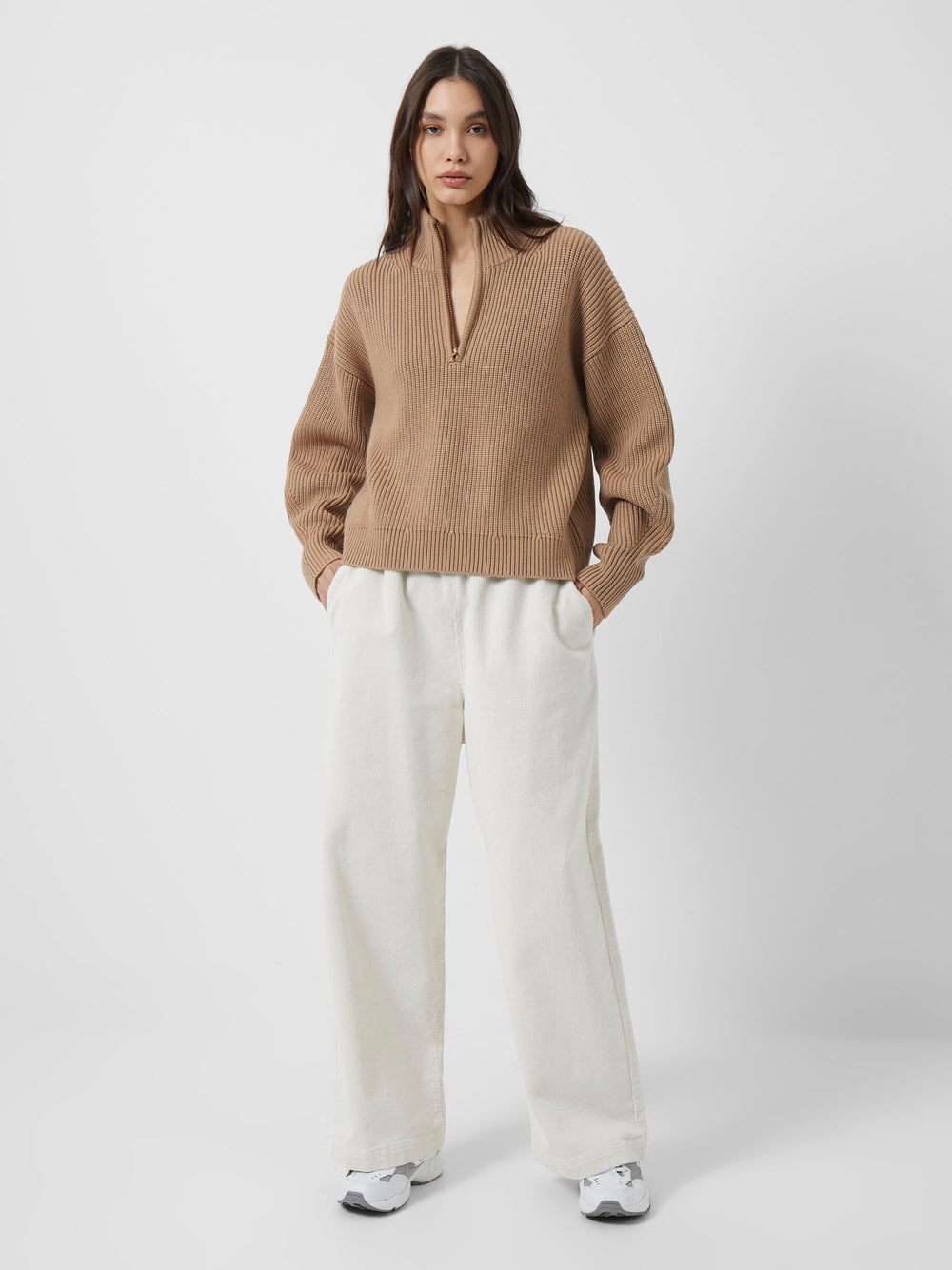 Half zip mock neck jumper deals