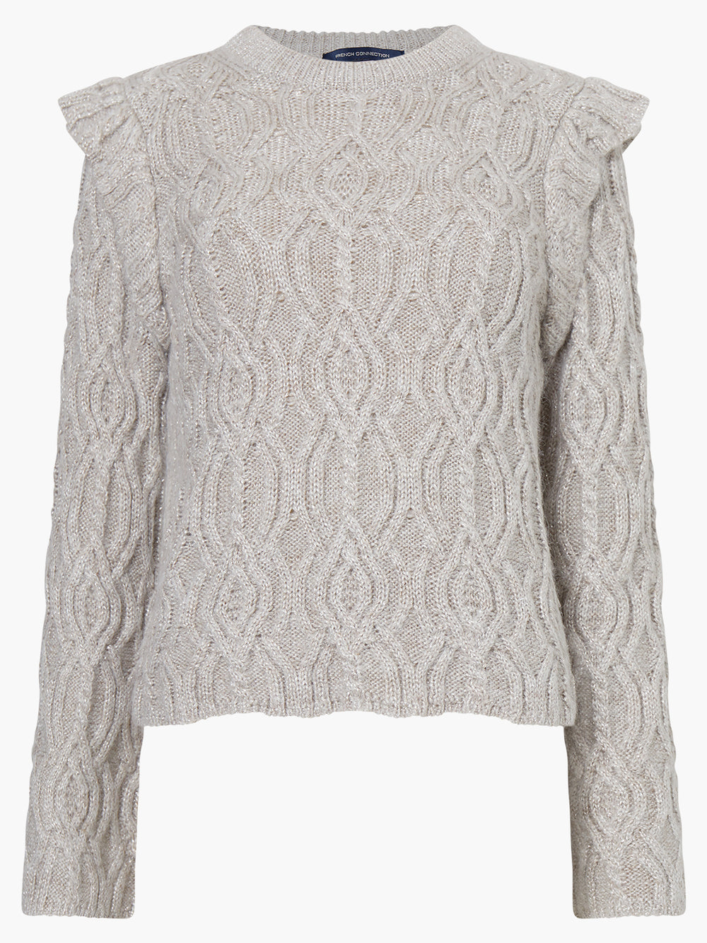 Linny Cable Knit Jumper Dove Grey Melange | French Connection UK