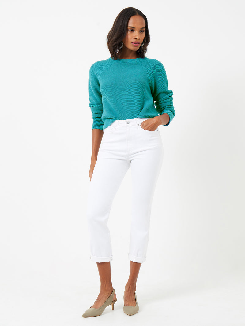 Lily Mozart Crew Neck Jumper Mosaic Blue French Connection UK