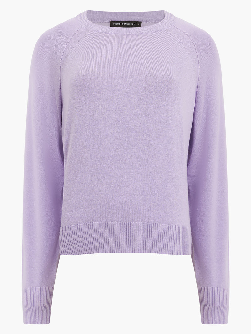 Core Double Raglan Crew Neck Jumper Lavender Purple | French Connection UK