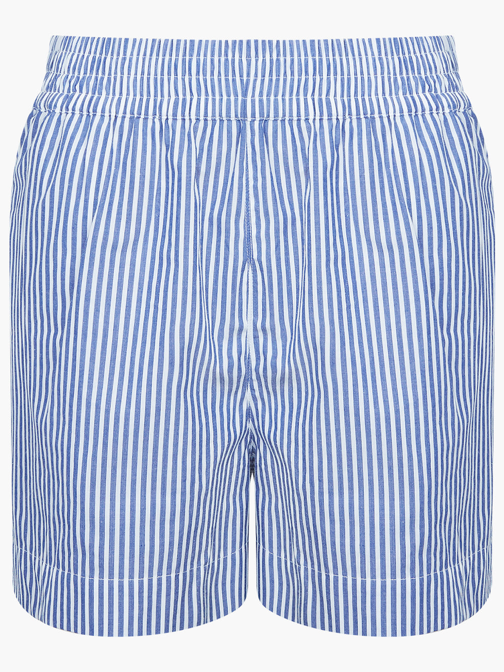 Rhodes Poplin Stripe Shorts Linen White/Marine | French Connection UK