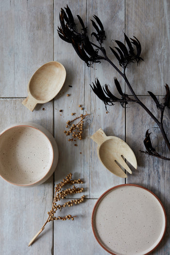 Sun Bleach Wooden Salad Server