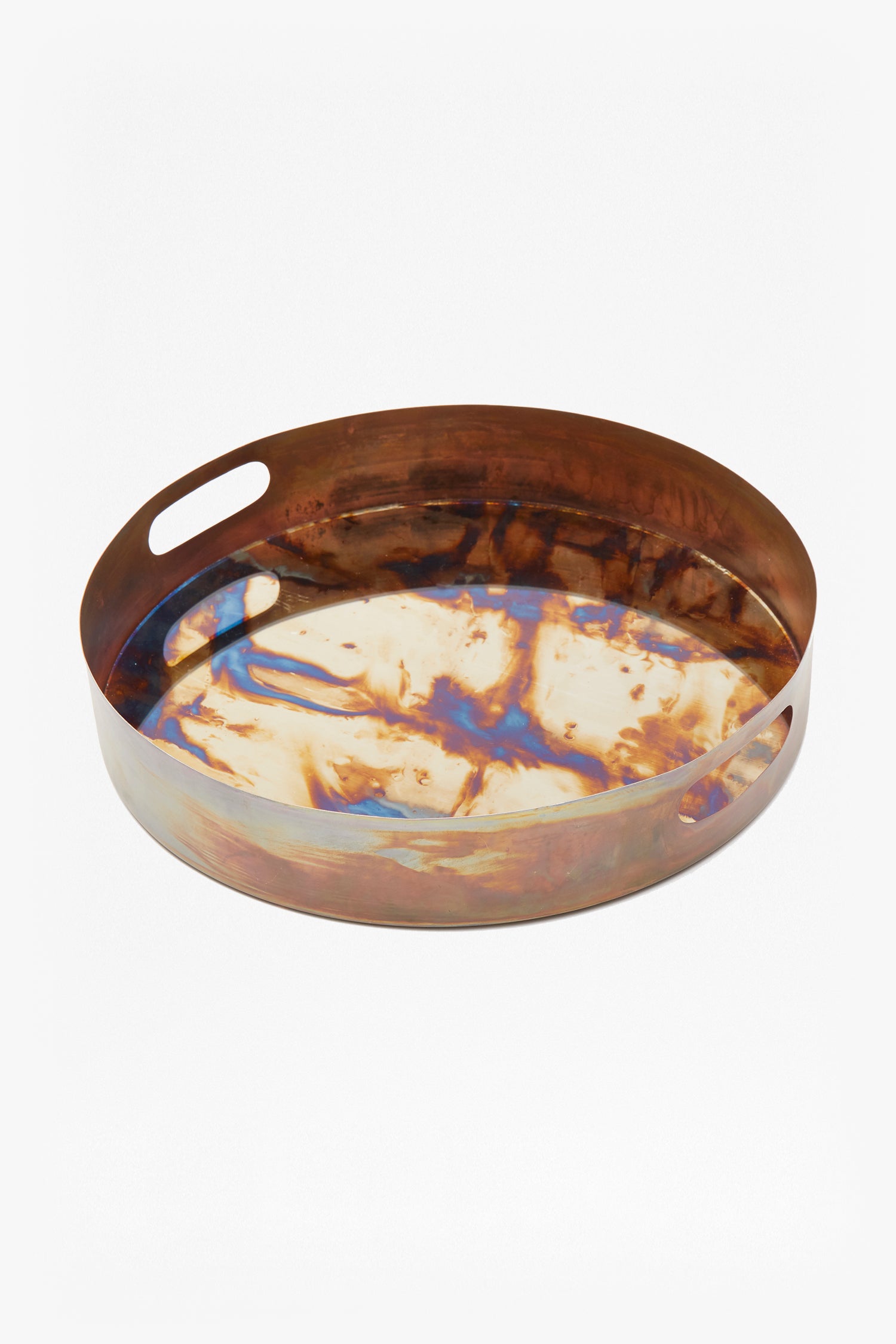 barware mirrored tray bronze