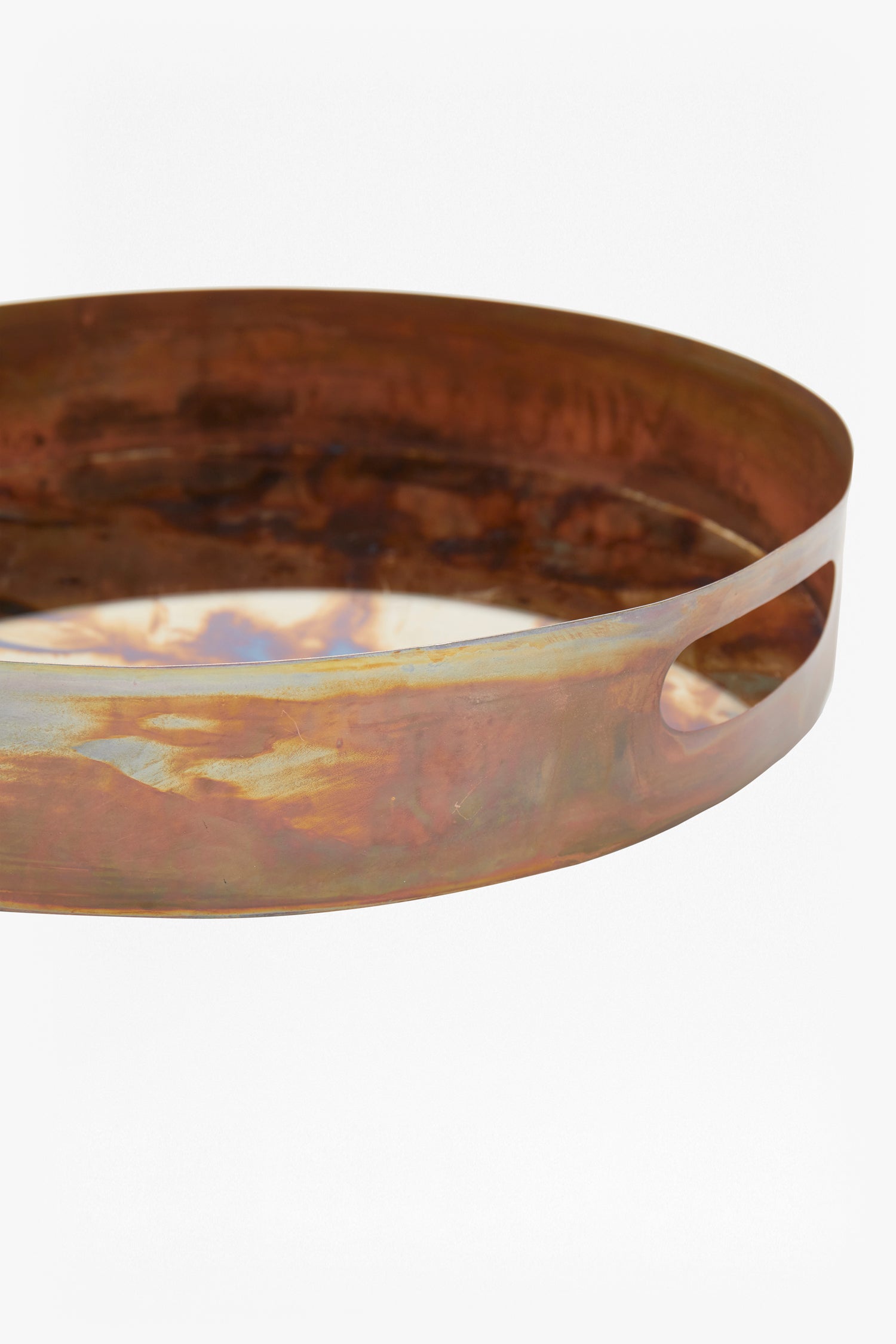 barware mirrored tray bronze