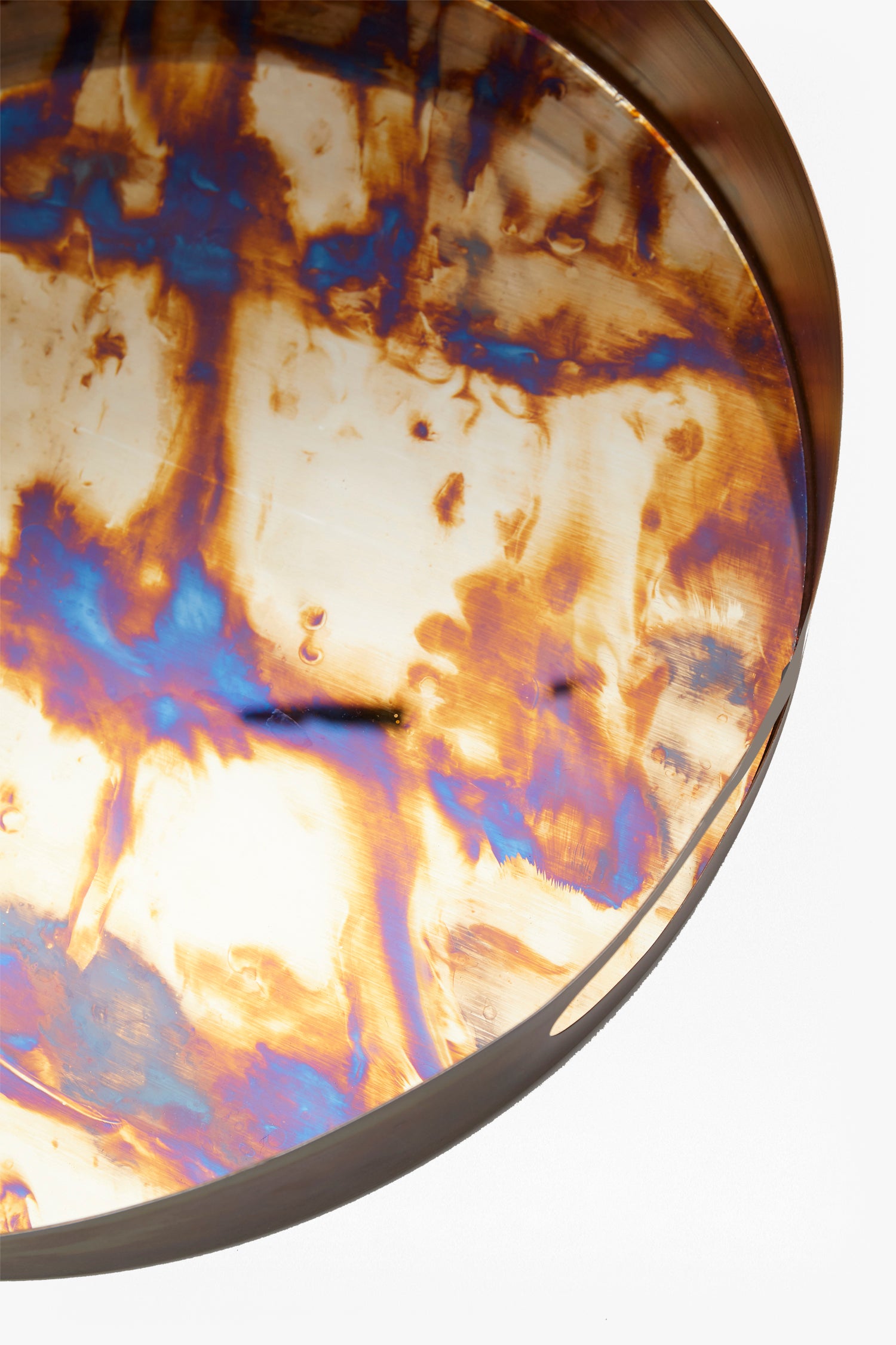 barware mirrored tray bronze