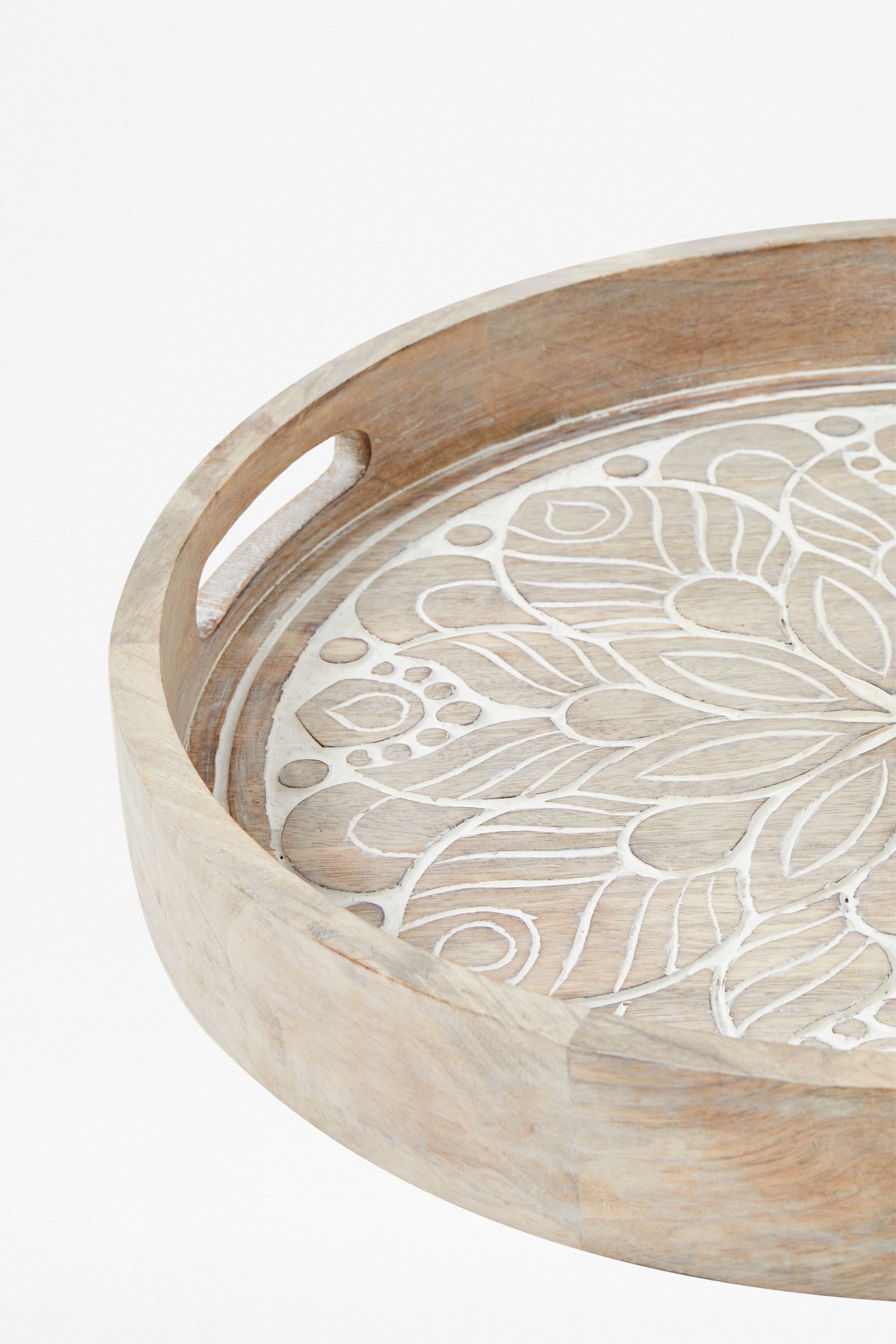 sun dance wooden tray natural