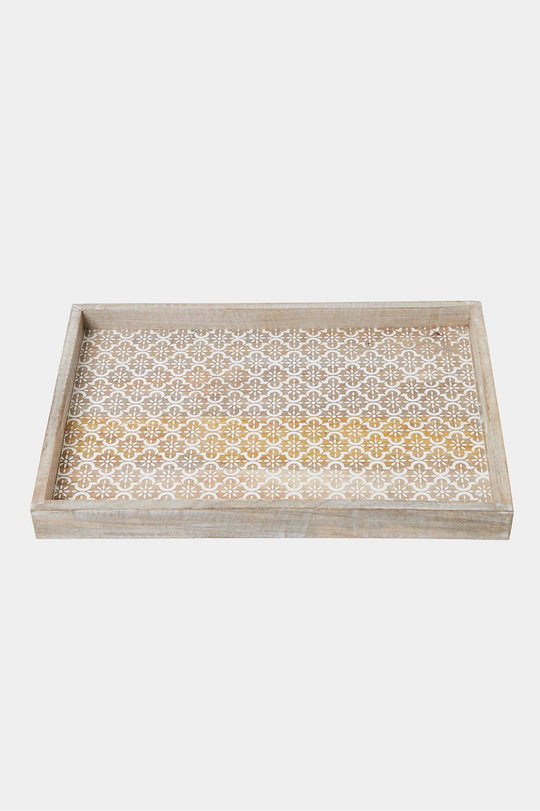 Large Dahlia Sun Wooden Tray