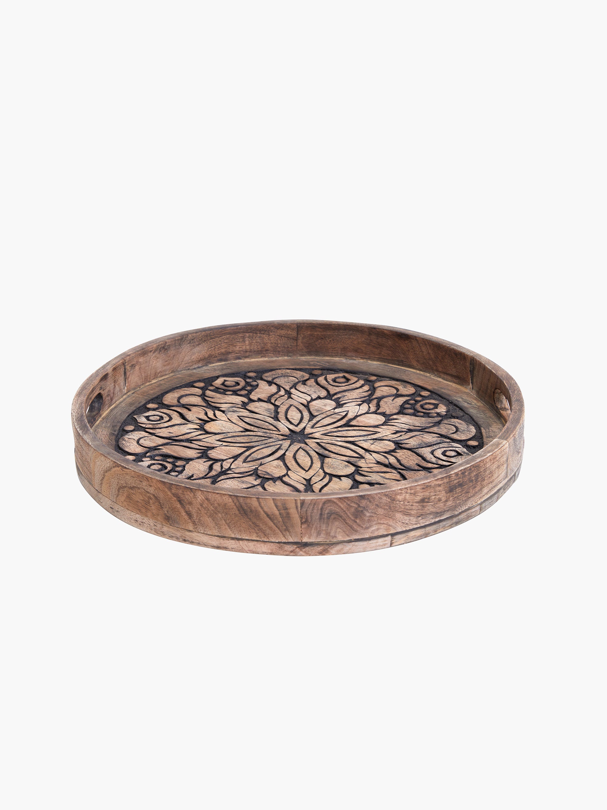 Shadow Carved Wooden Tray