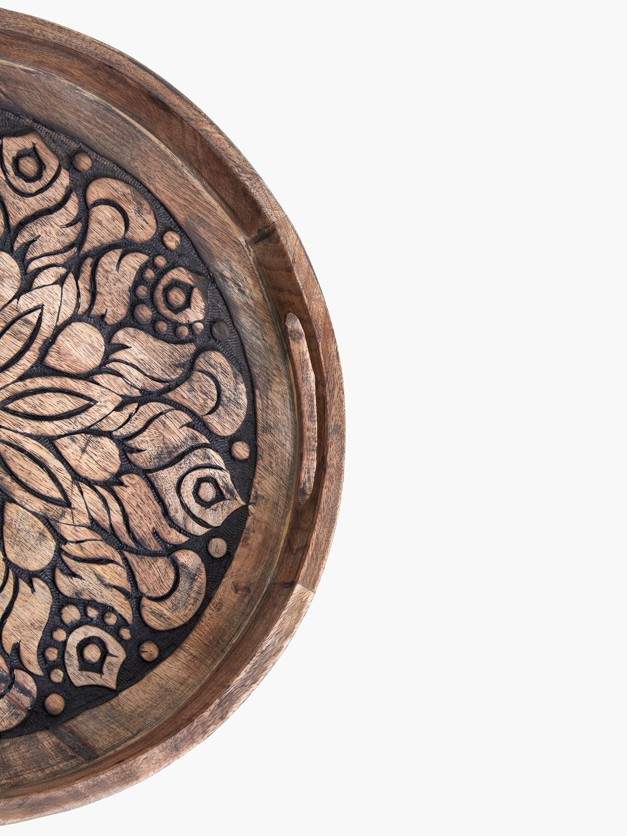 Shadow Carved Wooden Tray