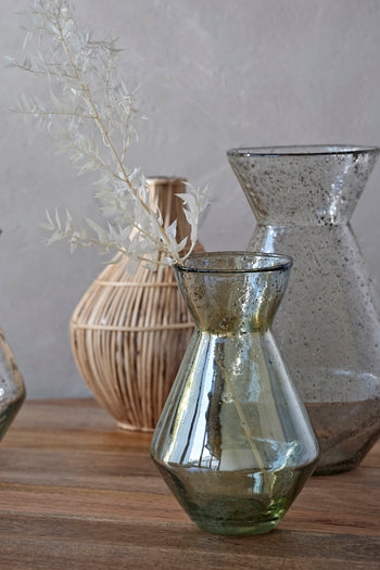 Small Luxe Recycled Clear Trumpet Vase