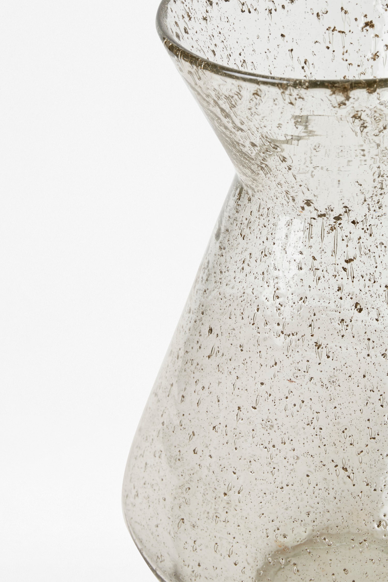 small luxe recycled clear trumpet vase clear