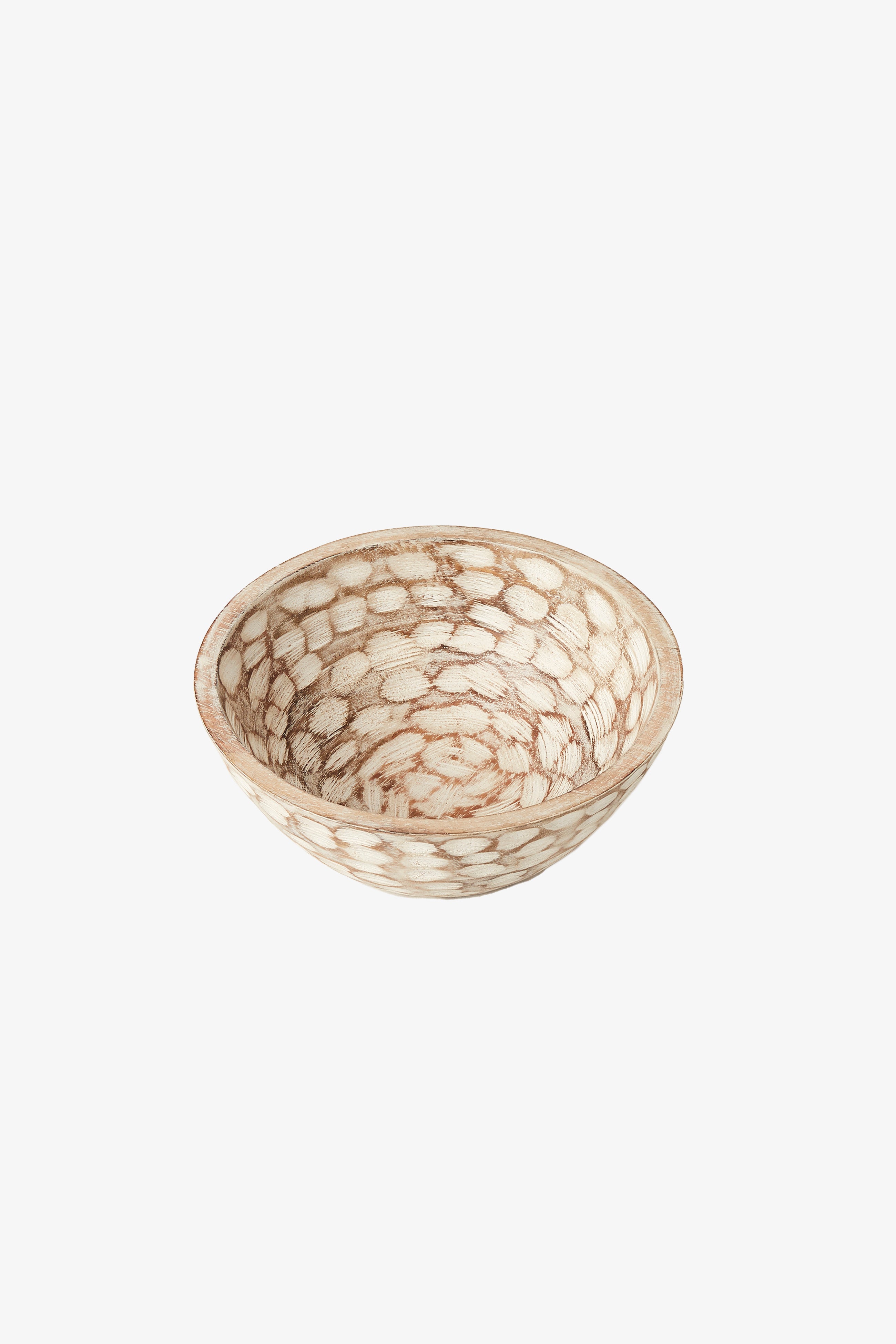 white lily wooden bowl white