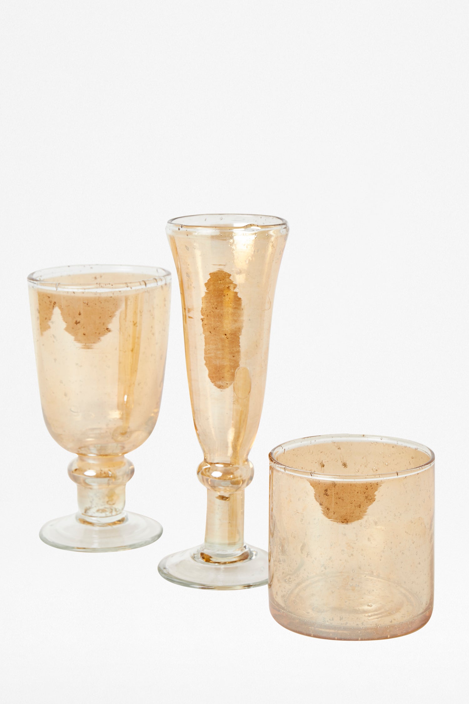 luxe recycled blush wine glass blush