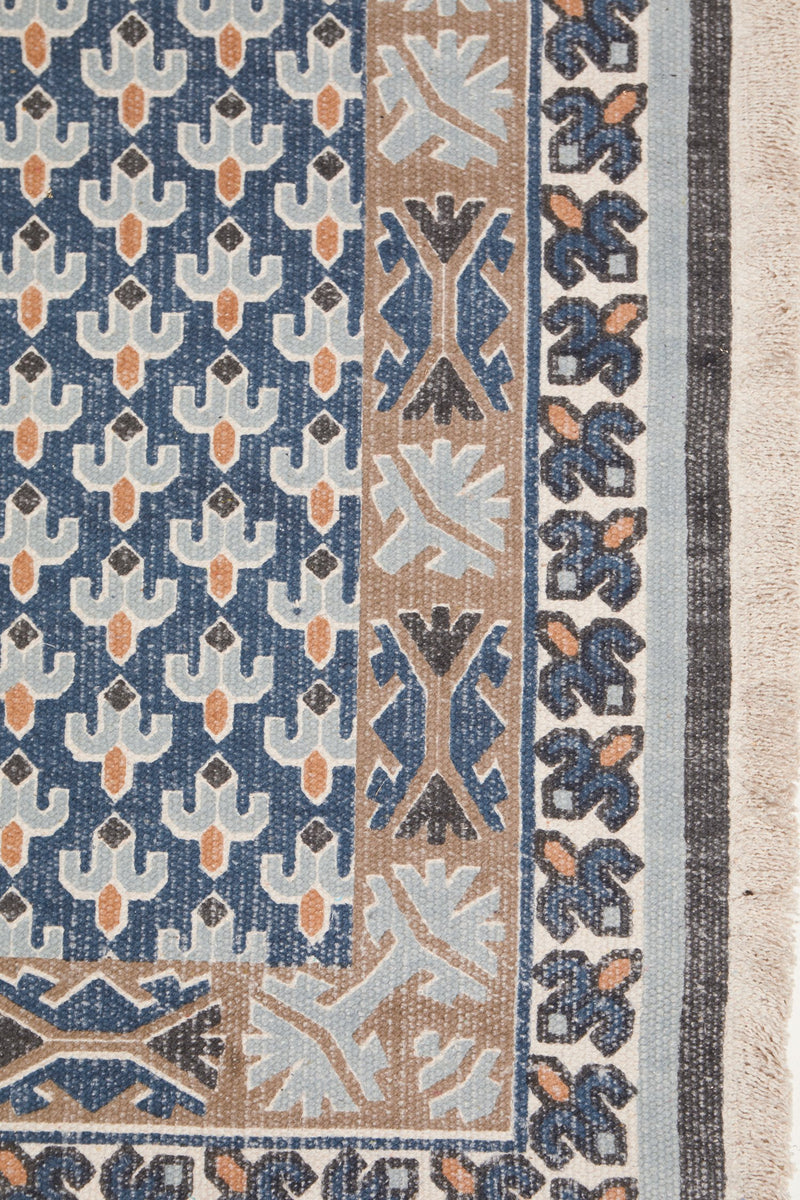 extra large poppy rug blue navy