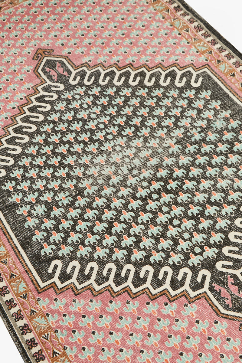 small poppy field rug pink/grey