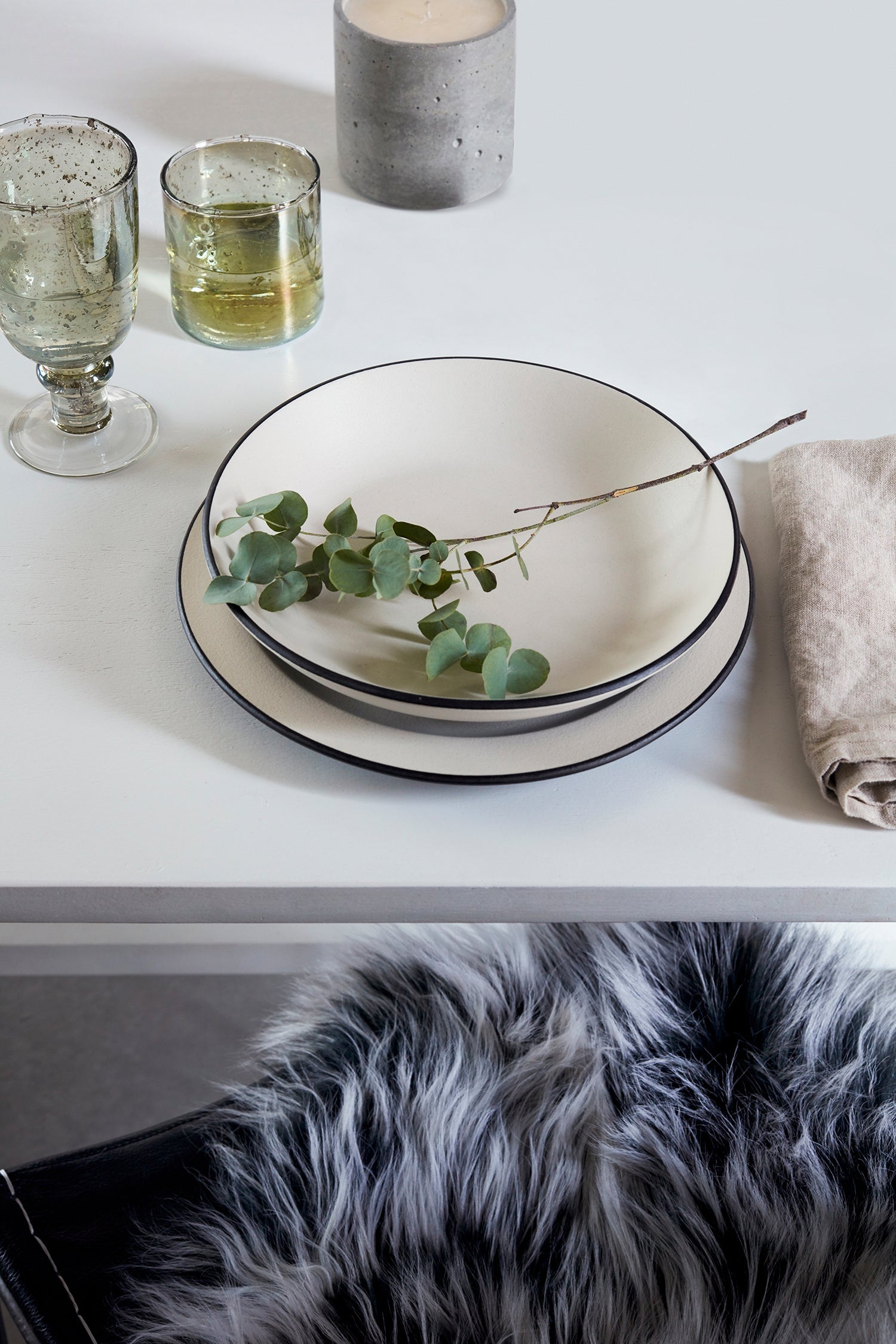 grey tipped cashmere pelt grey